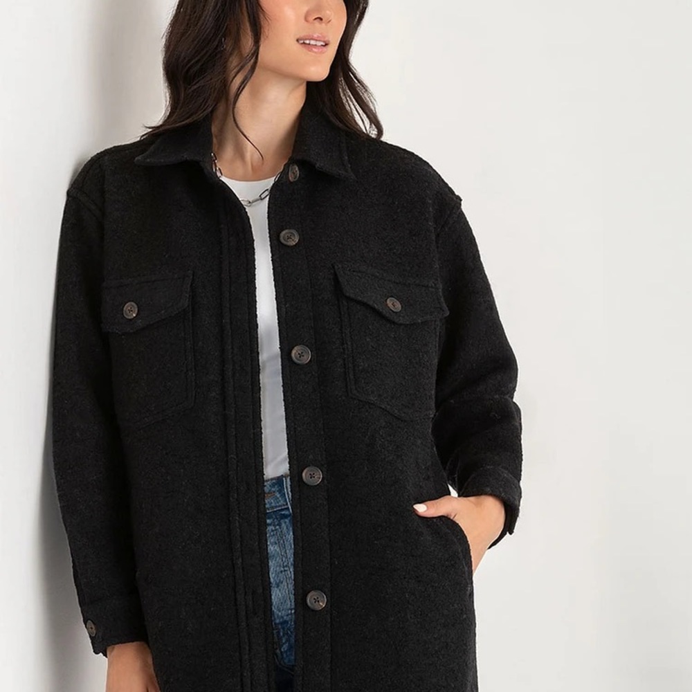Ricki's Black Wool Shacket